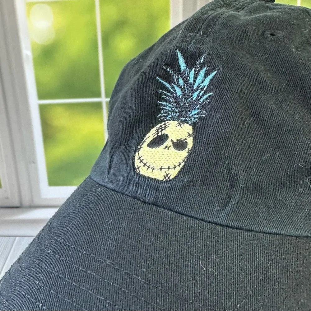 Jack Pineapple Nighmare Before Christmas Black Hat Cap OS